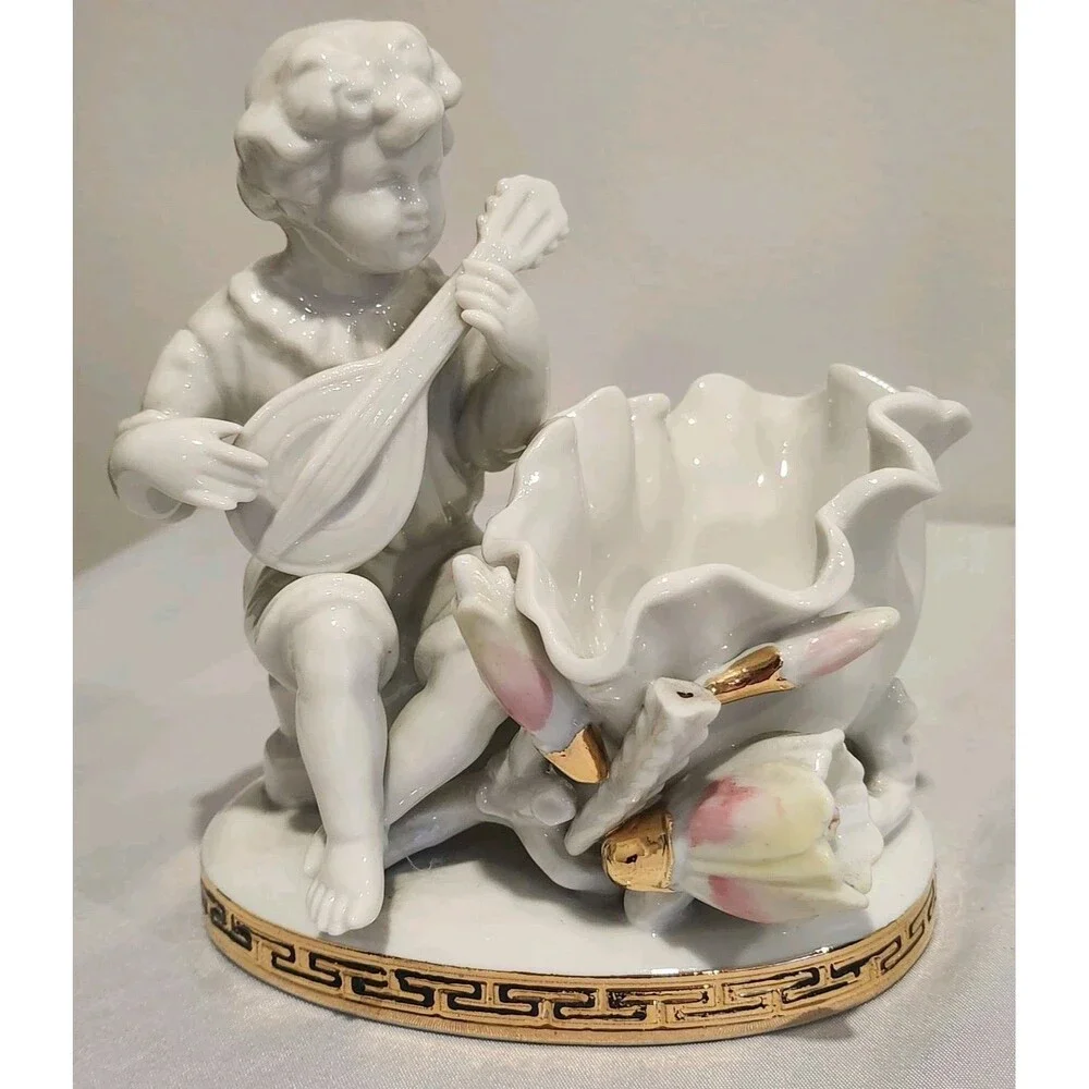 Vintage Set of Arnart Porcelain Candy Dish Figures 1 Flaw